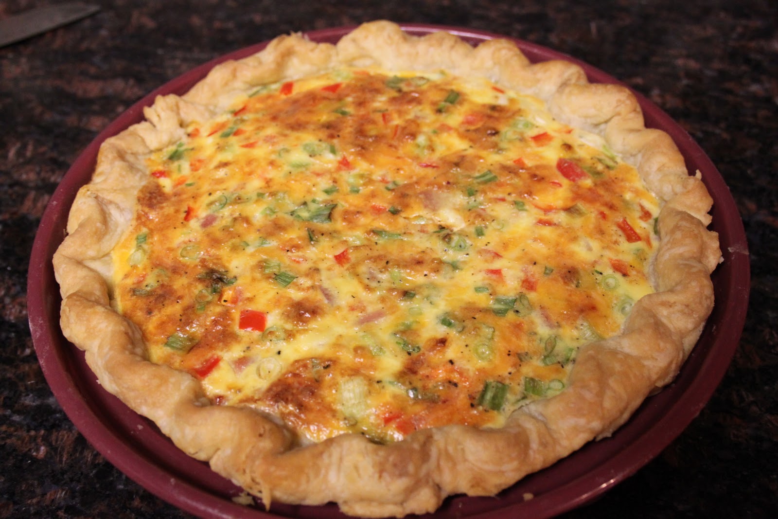 Michelle's Tasty Creations Cheesy Ham and Veggie Quiche