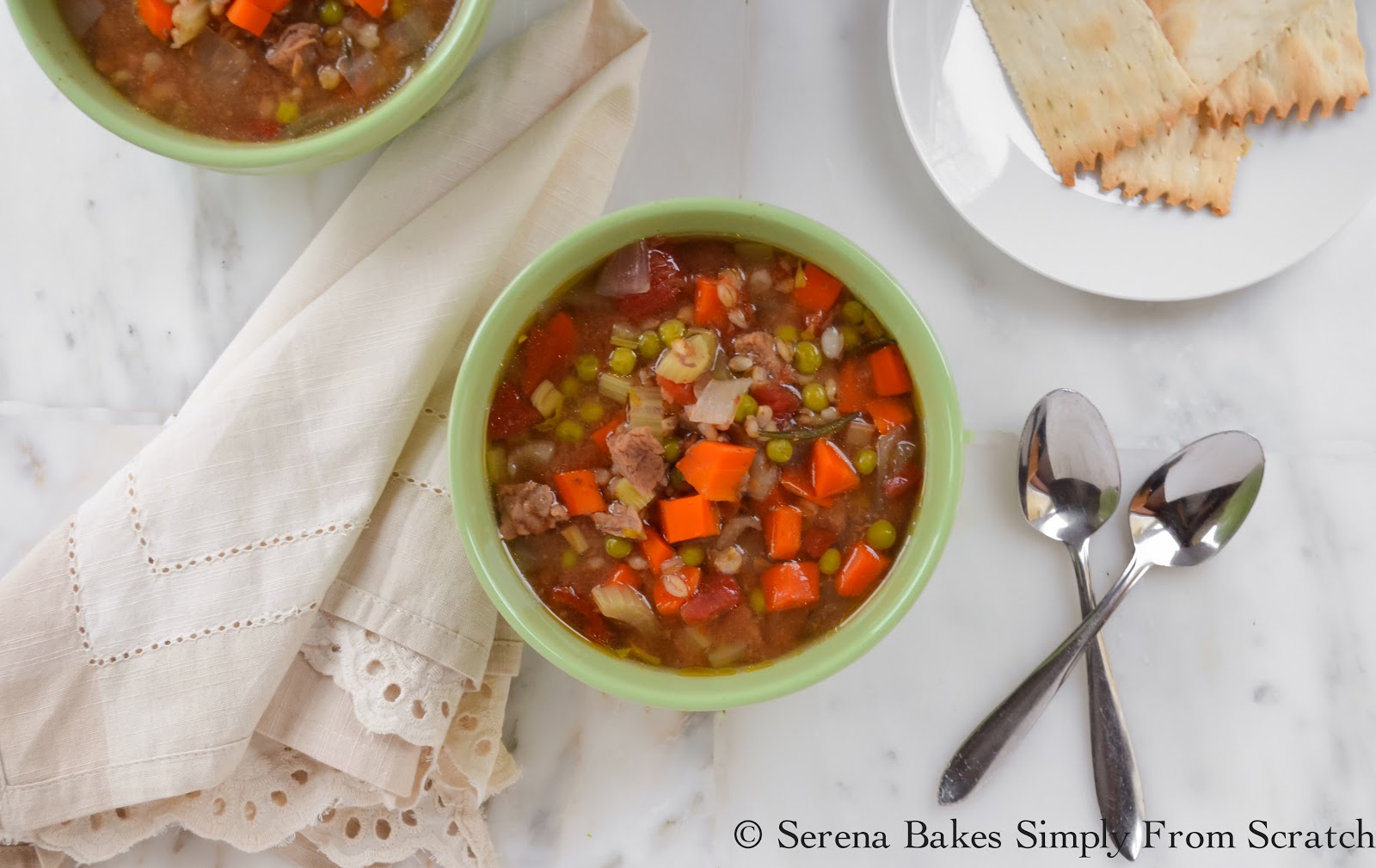 Crock Pot Beef Vegetable Barley Soup Serena Bakes Simply From Scratch