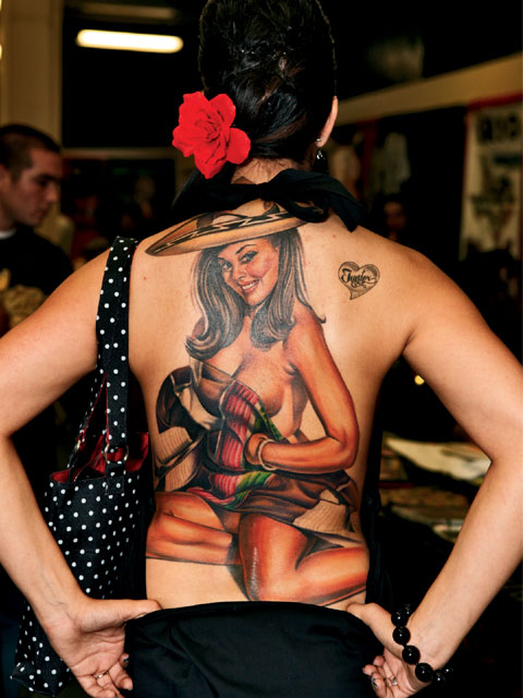 women back tattoo