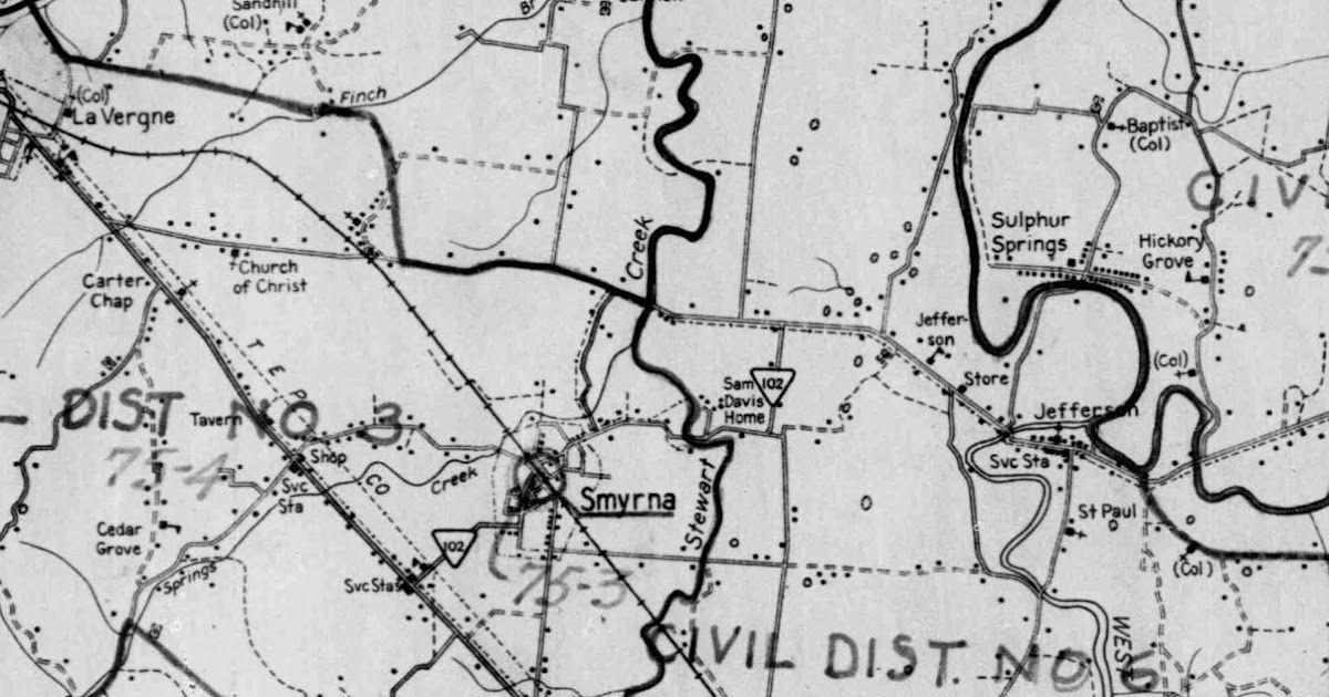 This Is Smyrna, TN Maps 1940 style