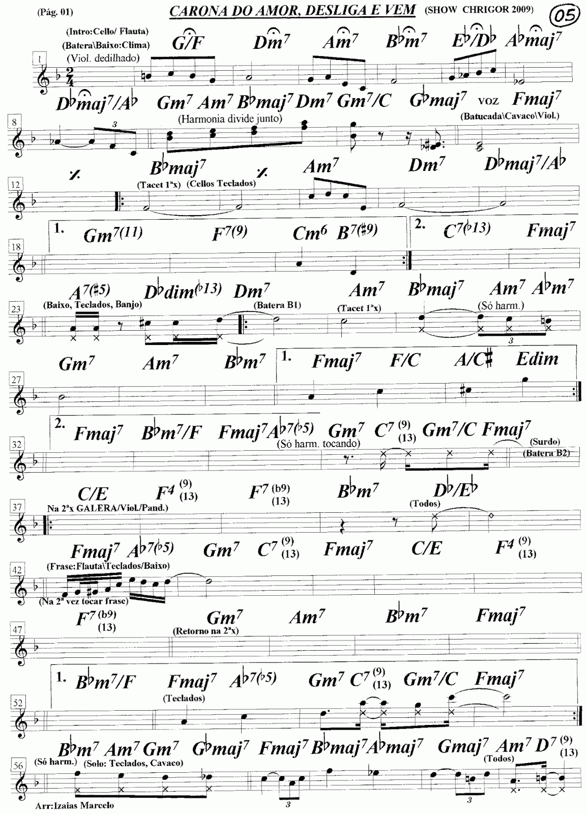 Cifra - Carona do Amor - Exaltasamba