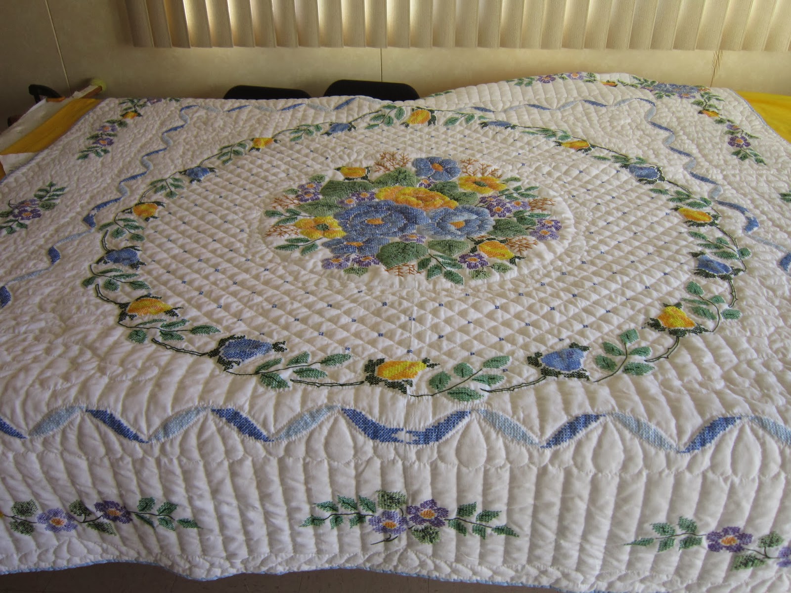 Missy's Homemaking Adventures Cross Stitch Quilt
