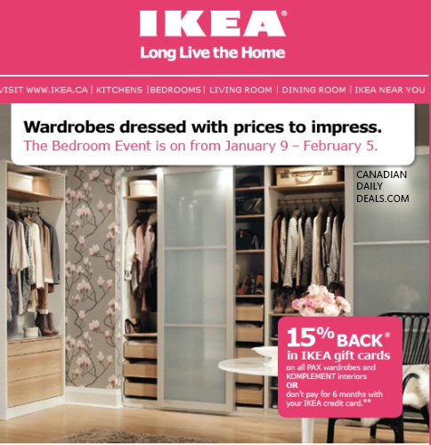 Canadian Daily Deals Ikea Bedroom Event 15 Back In Ikea