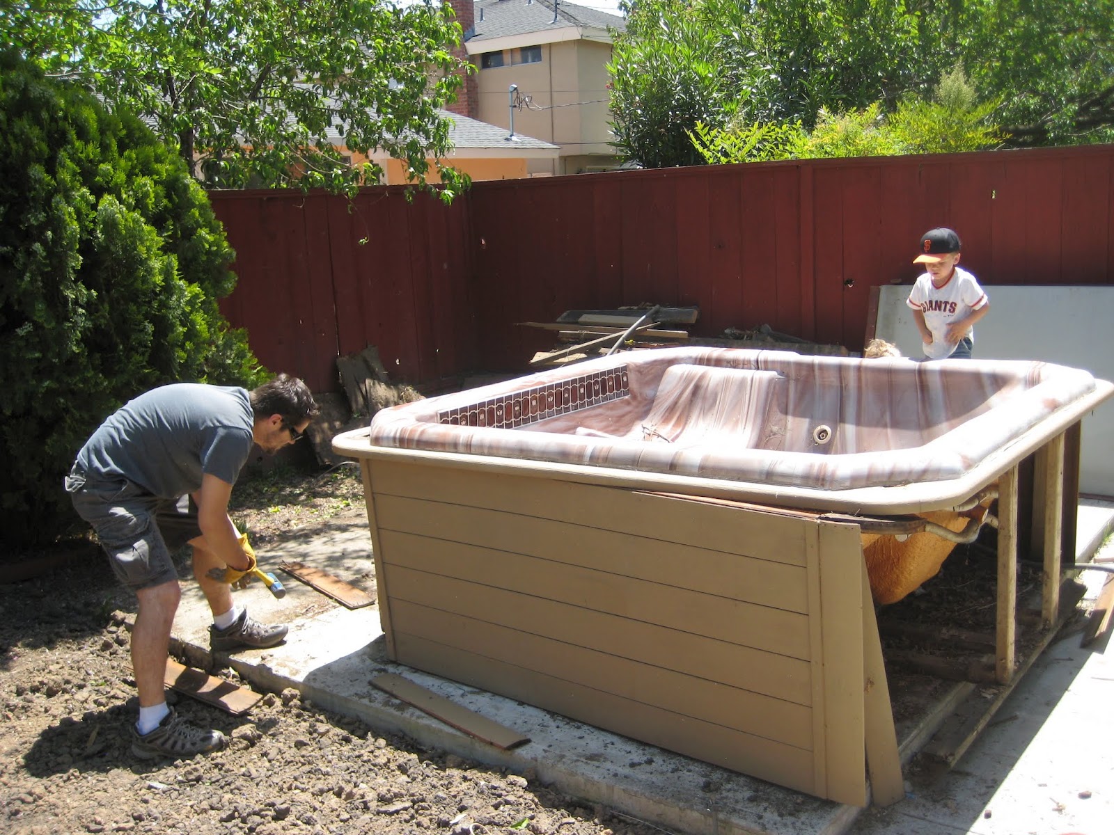 Our Family Home How to cut up your hot tub!