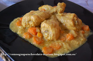 Pollo Al Curry Con Leche De Coco
