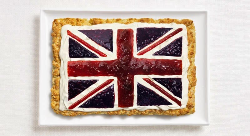 United Kingdom Flag (Scone, cream, jams)