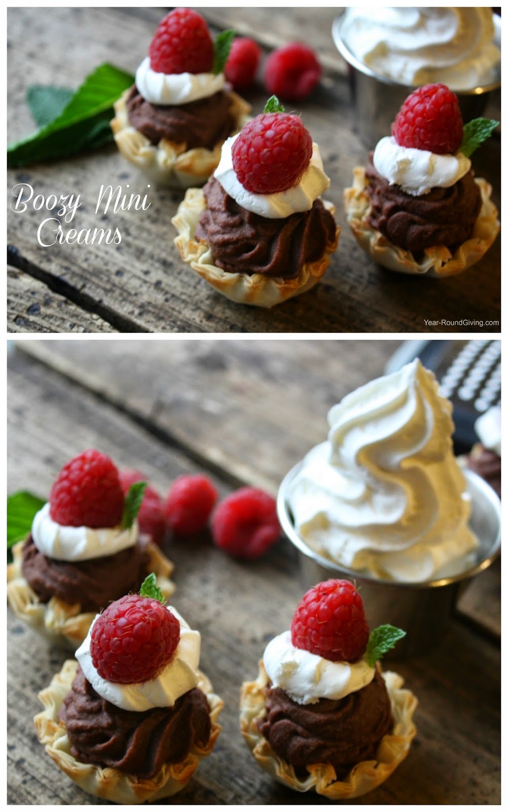 Boozy Mini Cream Desserts
