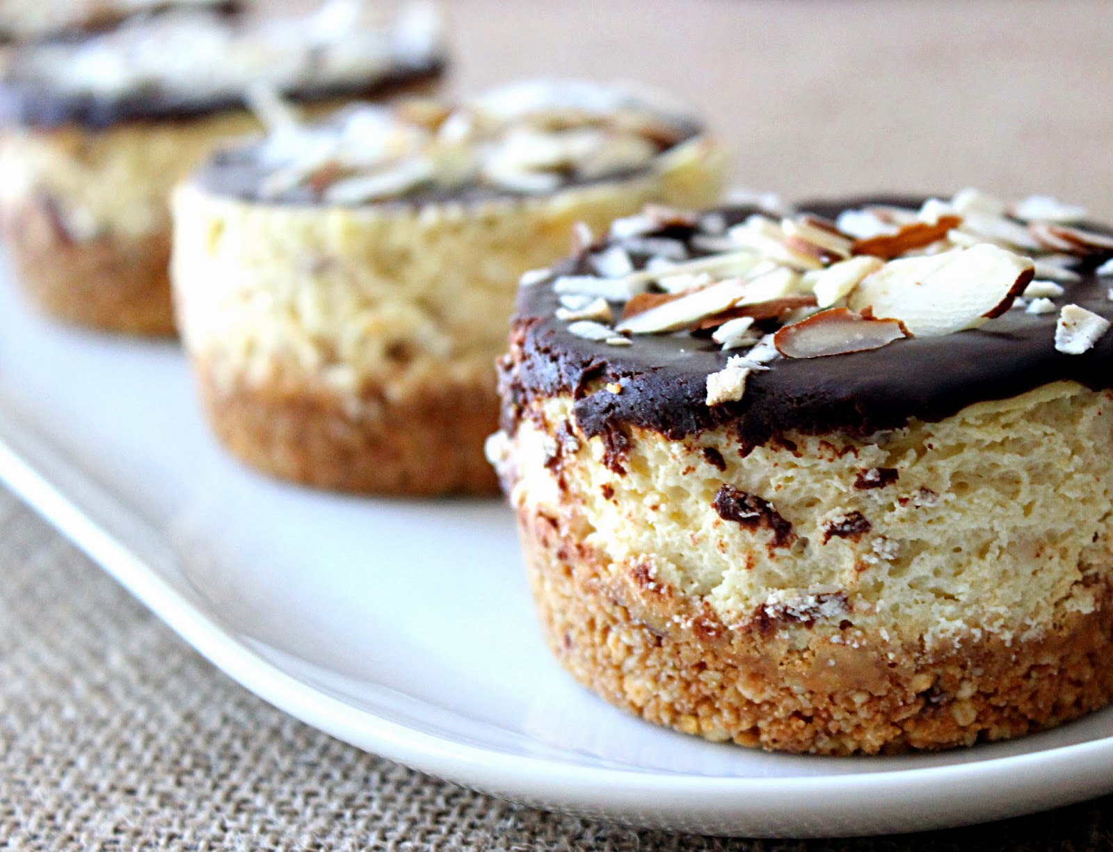 sugar & spice Mini Almond Joy Cheesecakes