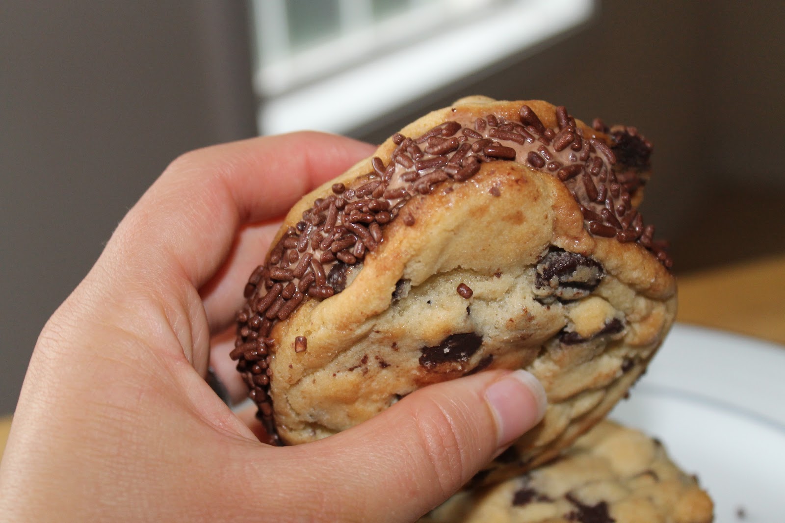 Life on Food chocolate chip cookie ice cream sandwiches chocolateparty