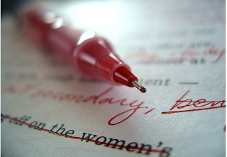 http://newhampton.wikispaces.com/Self+or+Peer+Editing+Worksheet A red pen editing a paper.
