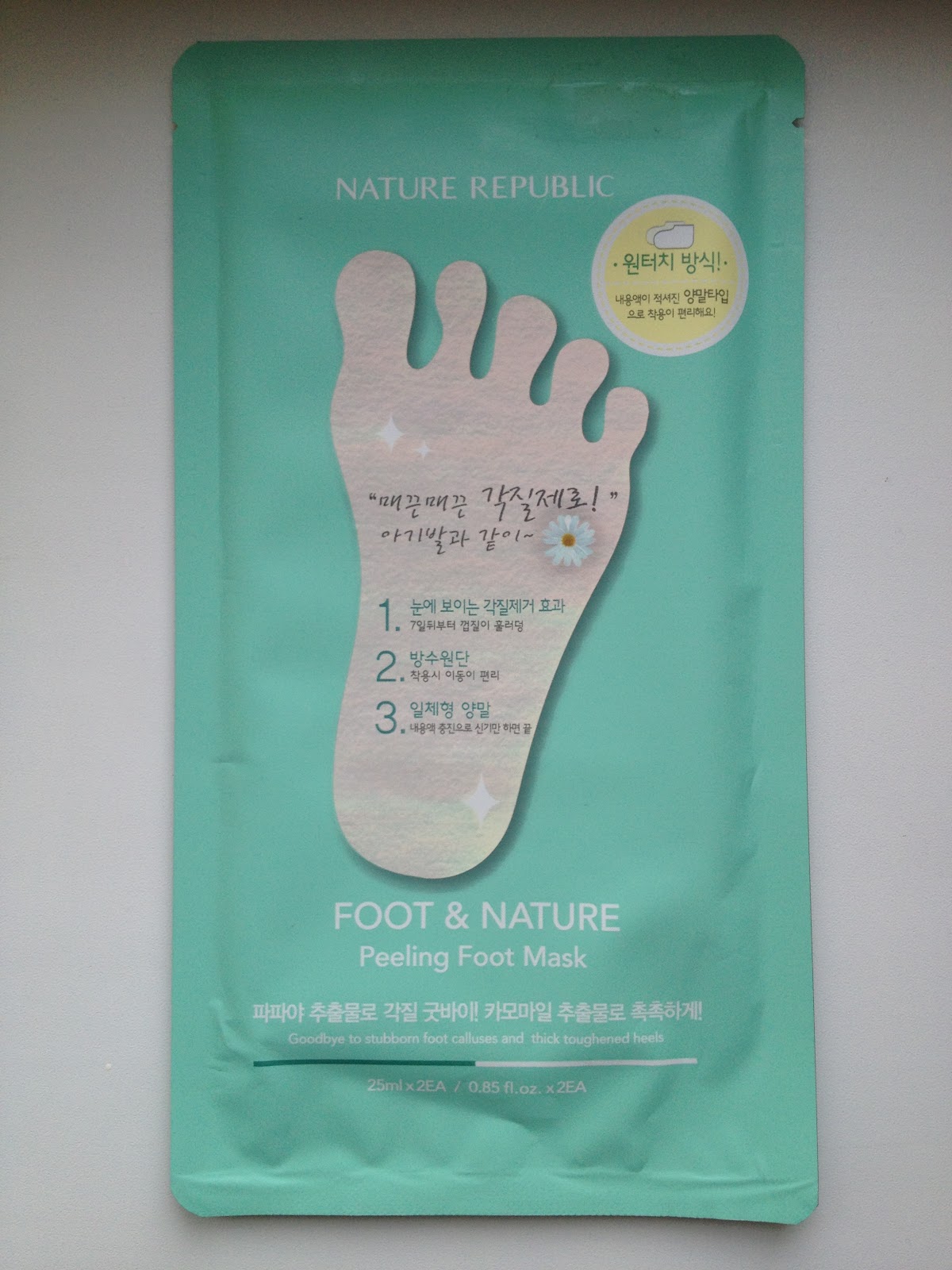 Фотоотчет пилинга для ног Nature Republic Peeling Mask