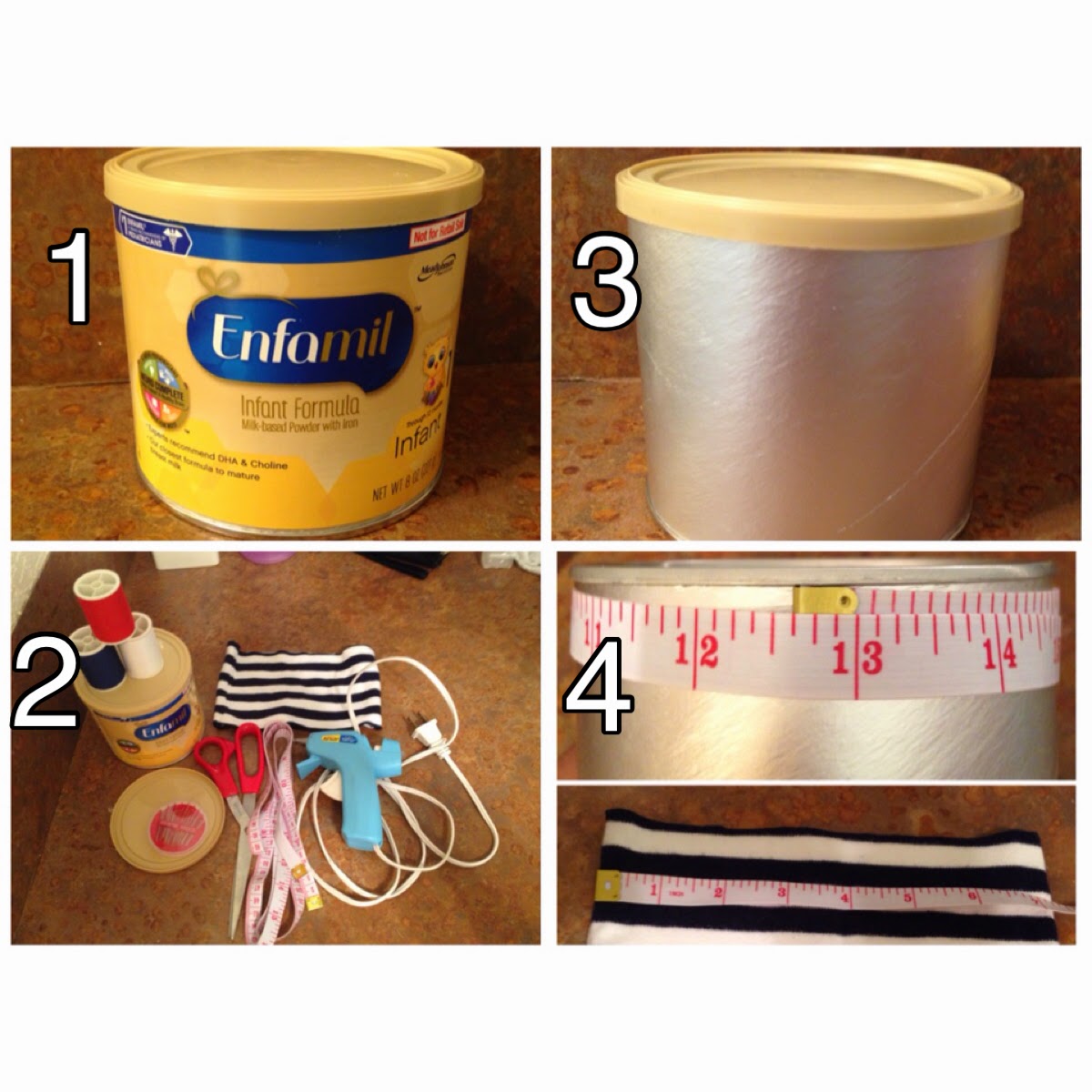 KosmoKaila How To ReUse Baby Formula Cans QTip Holder