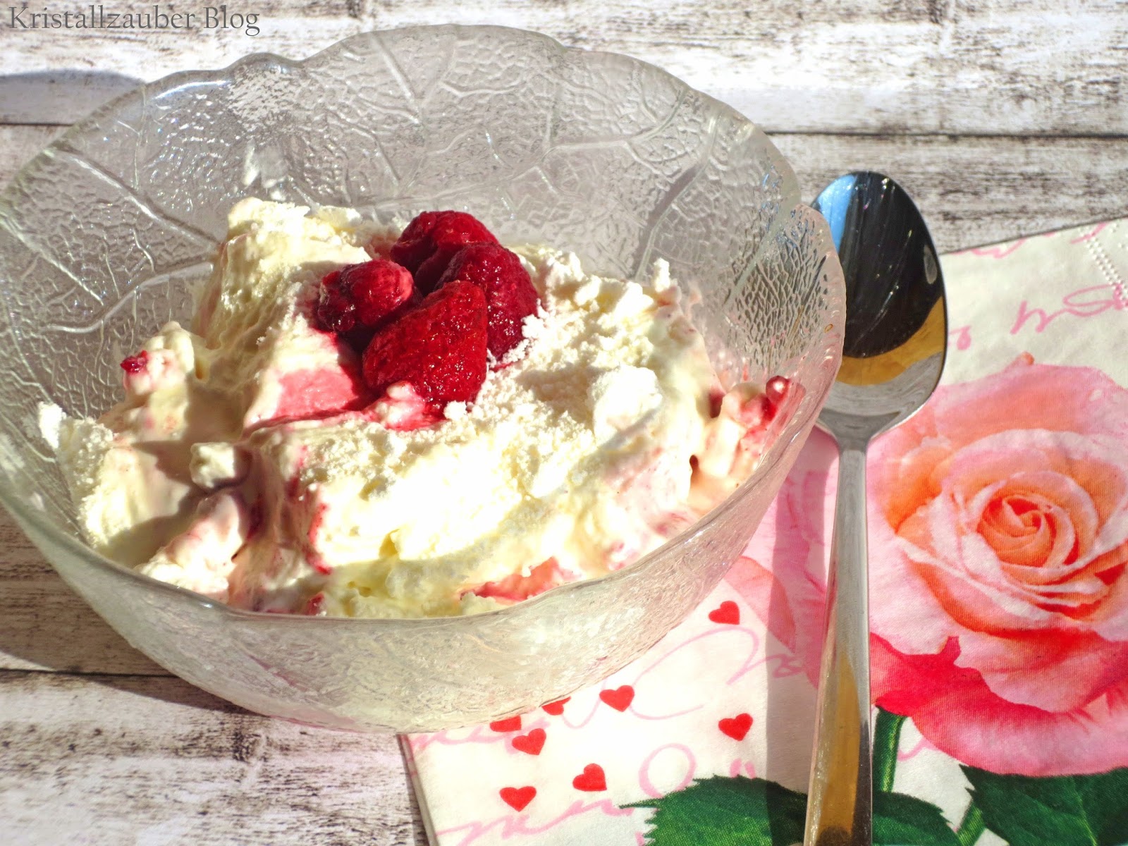 Kristallzauber {Rezept} Himbeer Meringue Dessert