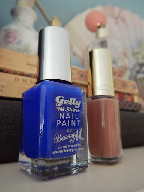 Blue and Nude Nail Varnishes
