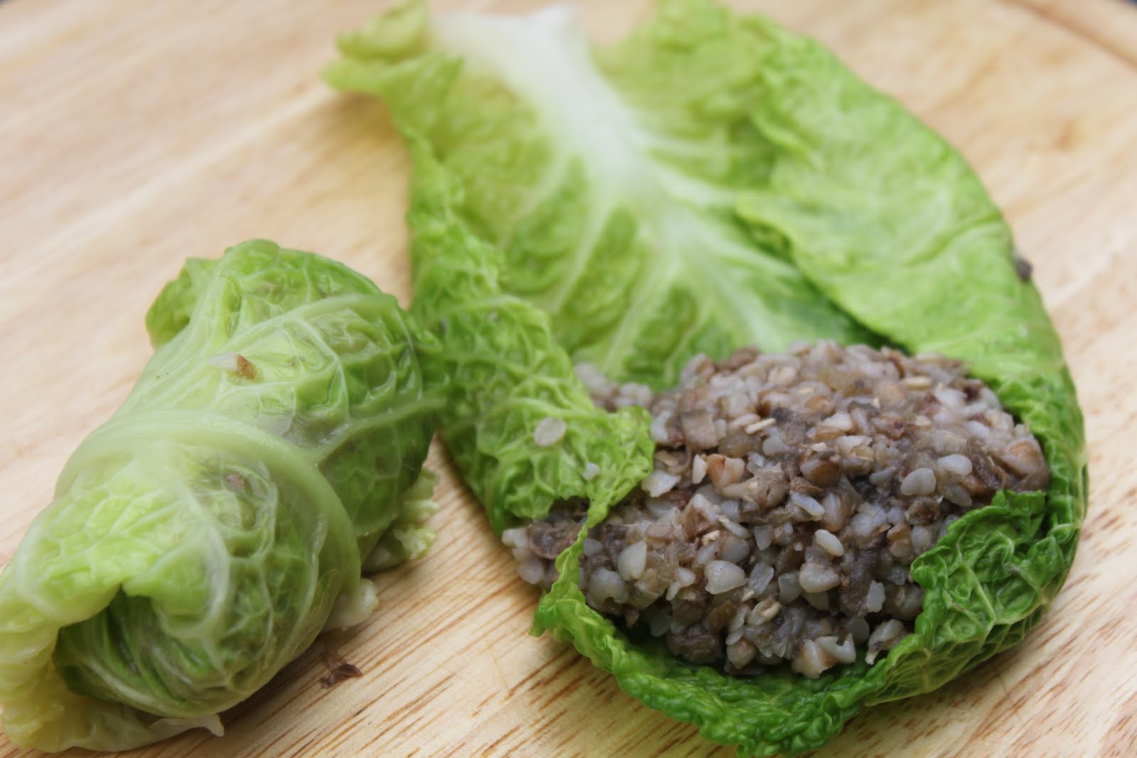 Pots and Frills Cabbage Rolls with Buckwheat and Mushrooms