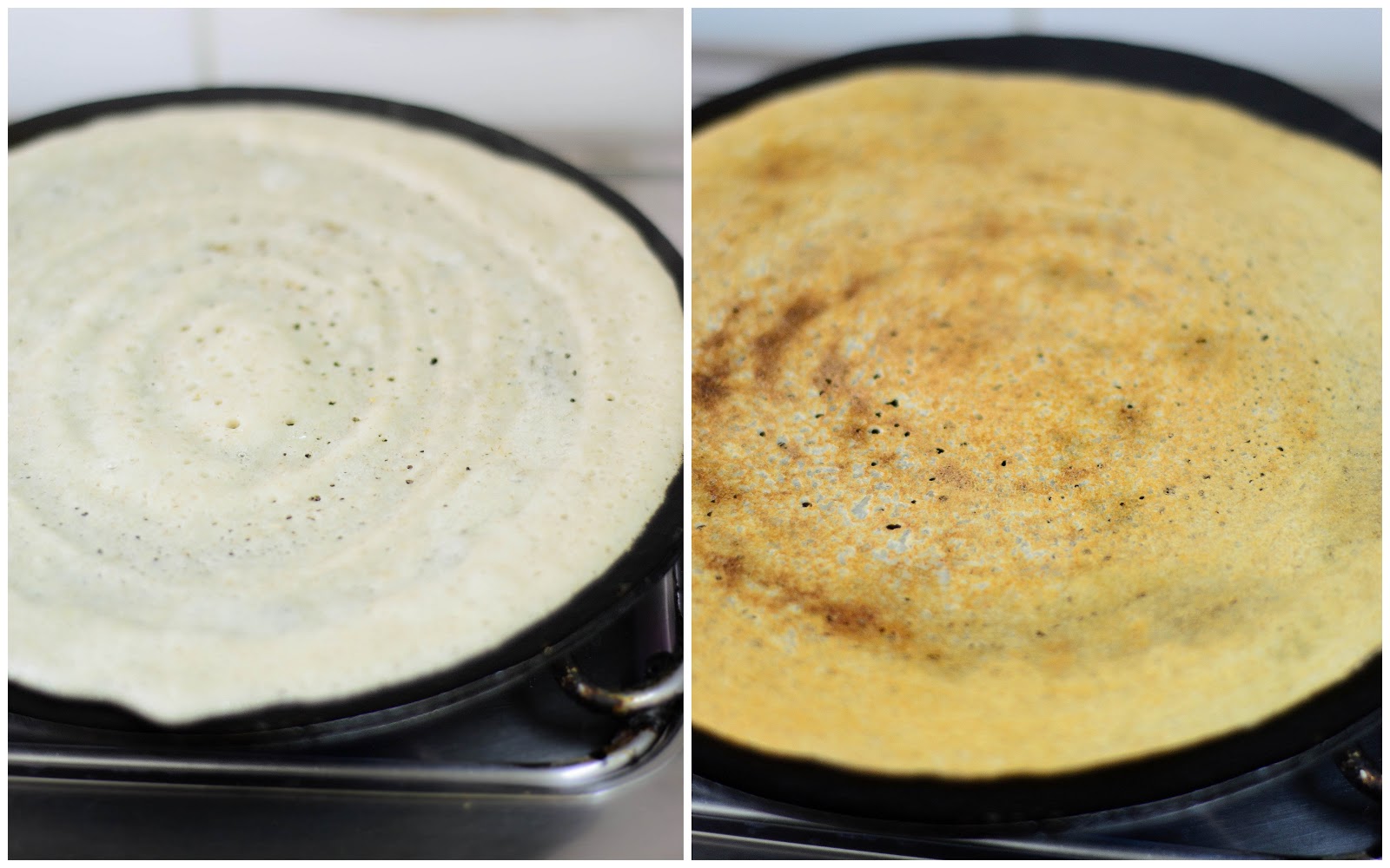 Vegetarian Tastebuds Barley Dosa And Flax seed Garlic Chutney ( Thin