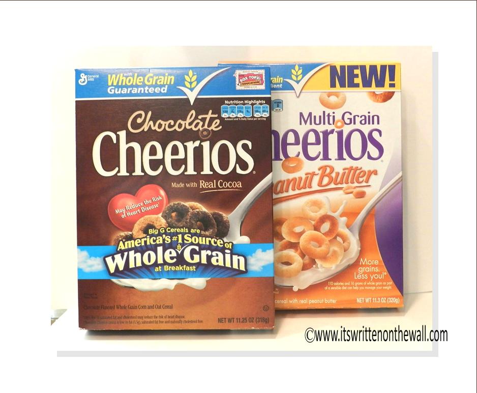 It's Written on the Wall Chocolate CheeriosPeanut Butter Cheerios