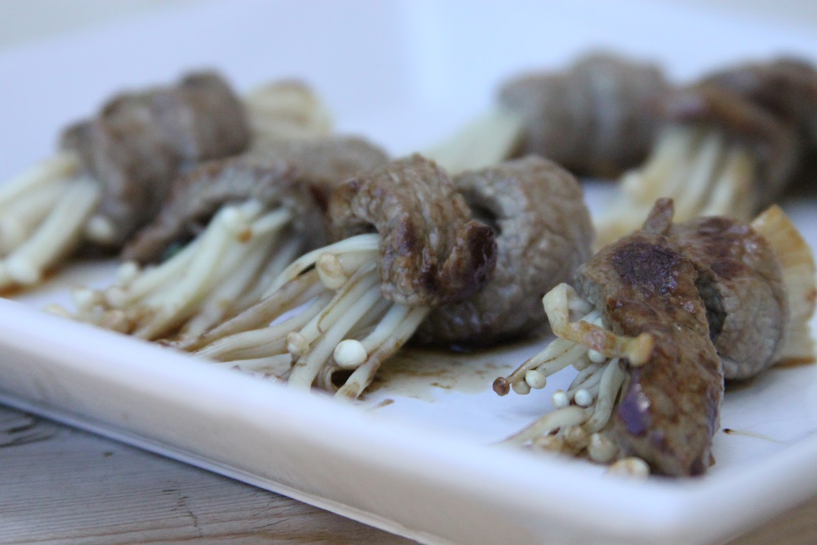 Everyday Foodie Beef Wrapped Enoki Mushrooms