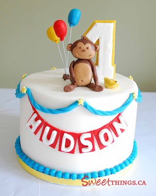 Monkey Birthday Cake on Sweetthings  1st Birthday  Monkey Cake N  Cupcakes
