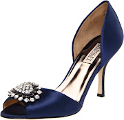 Navy blue badgley mischka wedding bridal shoes (navy shoes)