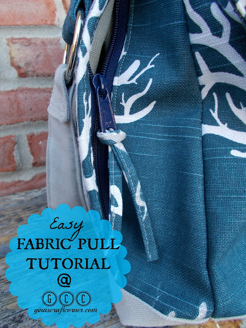 Fabric Zipper Pull Tutorial by Gina's Craft Corner