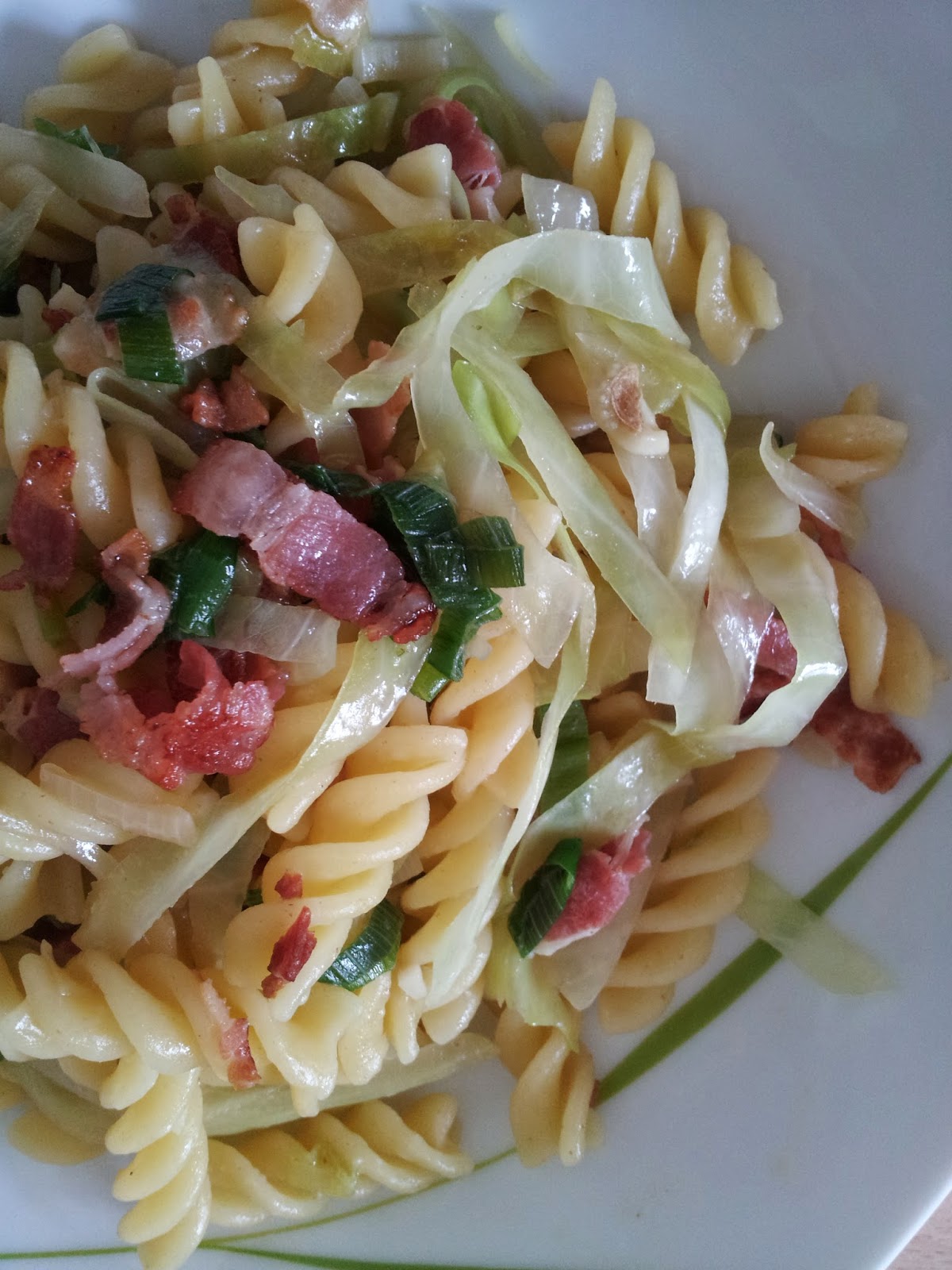Love, Thyme and Honey Cabbage Bacon Pasta