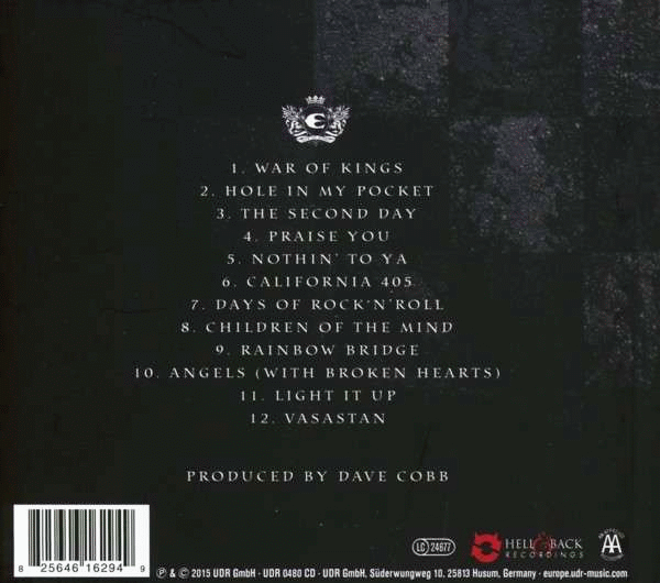 EUROPE - War Of Kings [Digipak Version / Extra Track] (2015) back cover