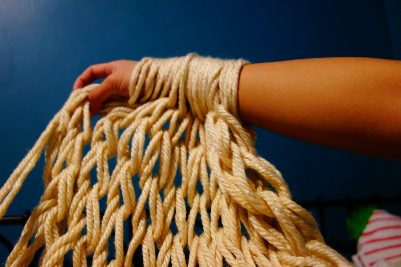 HeArtfully Creating NeedleLess Knitting With Your Hands!