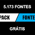 Pacote com 5173 fontes grátis