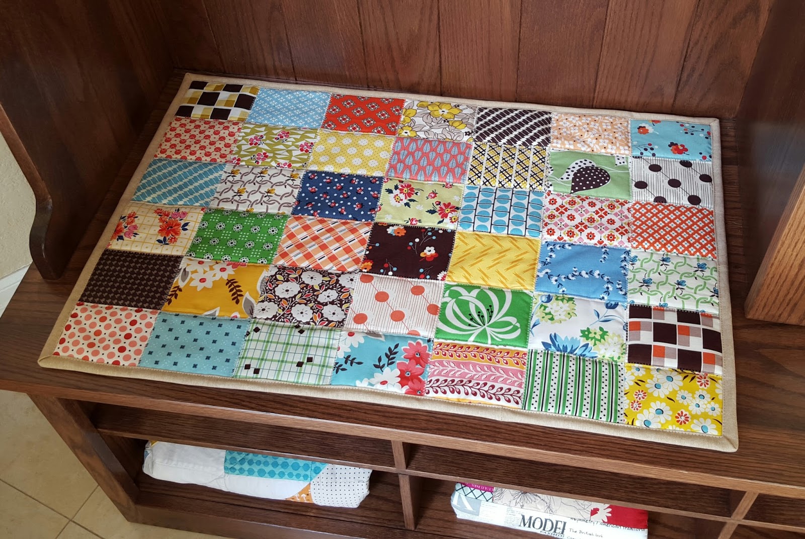 Fabric Mutt Patchwork Bench Pad
