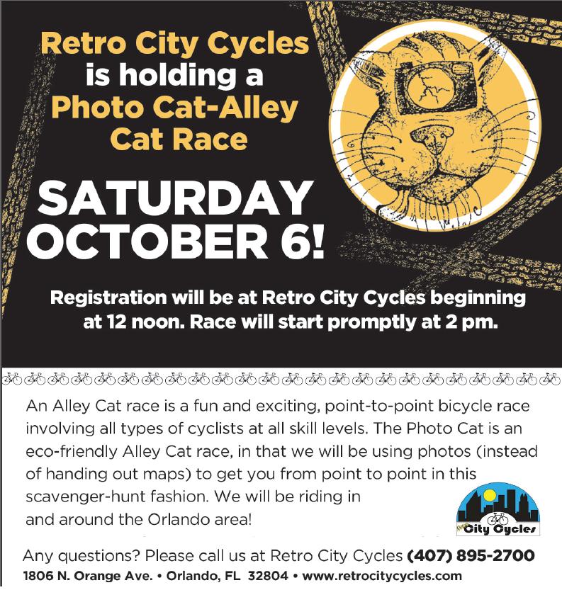 Retro City Cycles Orlando PhotoCat Alley Cat Bicycle Race OCT 6th
