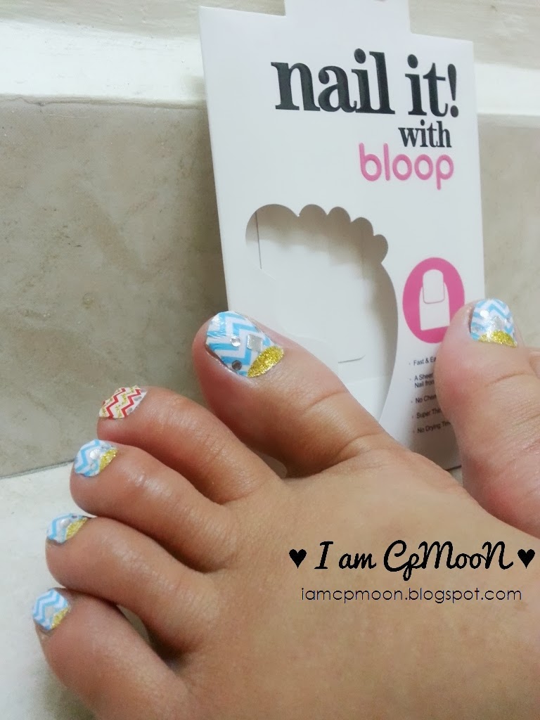 I Am Cpmoon Diy Toe Nail Art With Bloop Strips Thus Comparing To The Finger Nail Strips I Think Prefer Toe Lol Mainly Because Could Save A Lot Of Time Estimating Correct Size