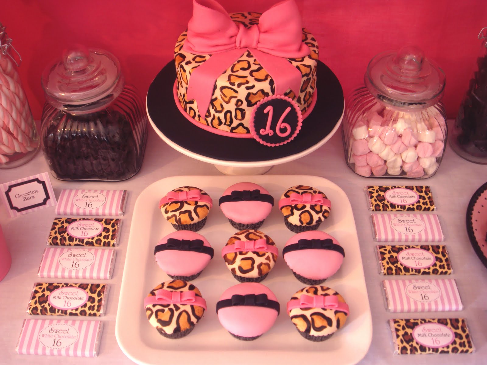 butter hearts sugar: Pink and Leopard Print Birthday