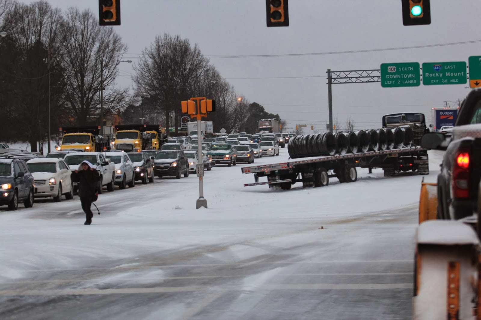 Snow storm Raleigh, NC Style stuck in traffic for 4 hours
