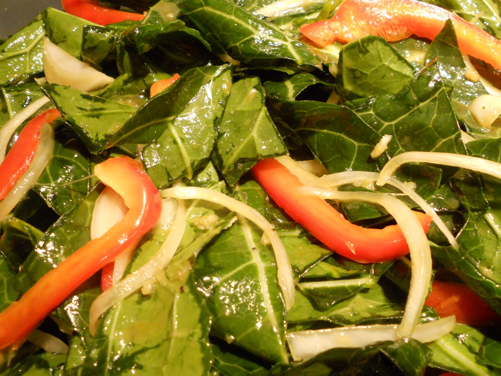 Czech Vegan (in America) Marinated Collard Greens