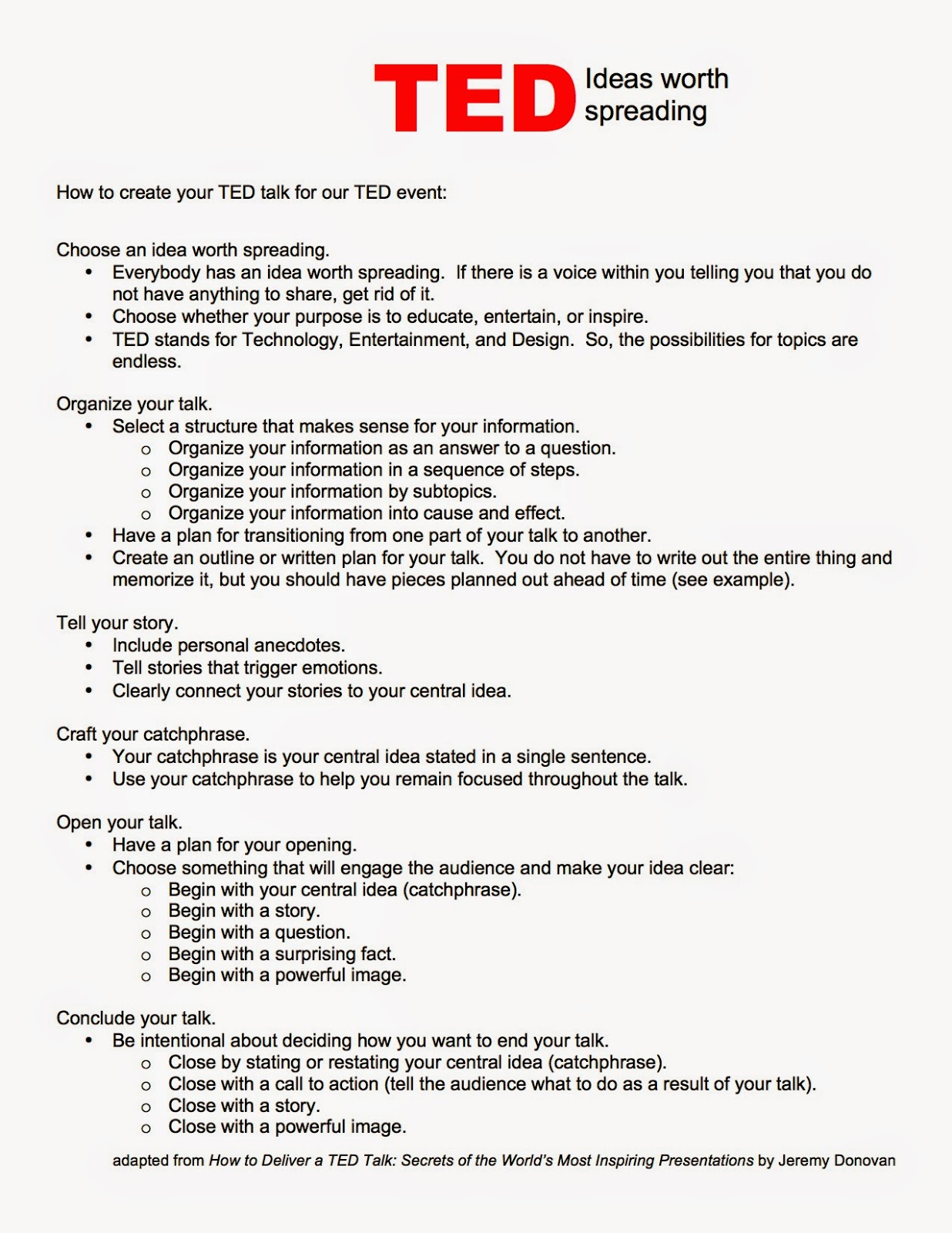 ted talks business plans