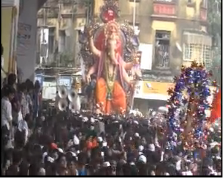 Ganpati Visarjan 2014 Mumbai Live - Lal Baugh Cha Raja Live