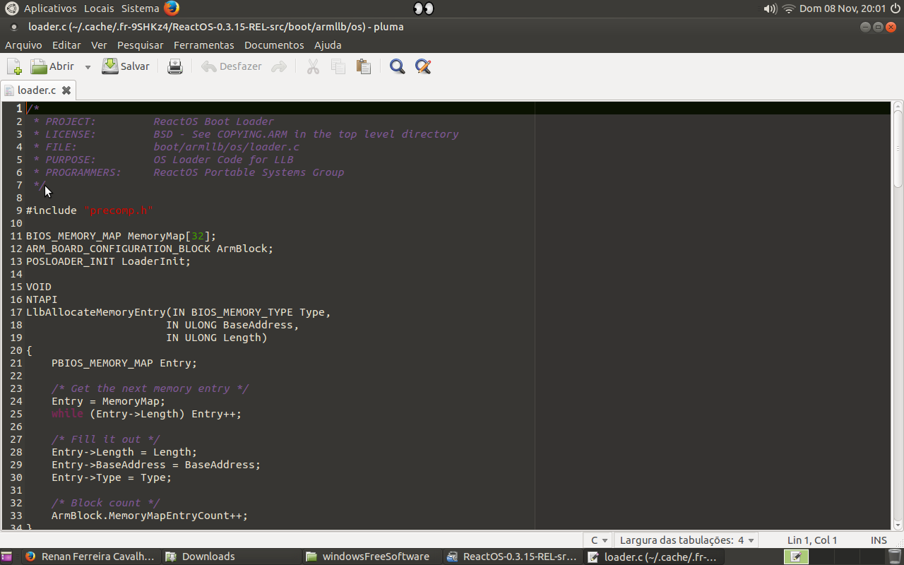 Toca do Tux Curiosidade sobre o ReactOS
