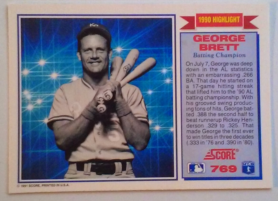 Phungo 25TH ANNIVERSARY Brett Wins Batting title in 3rd