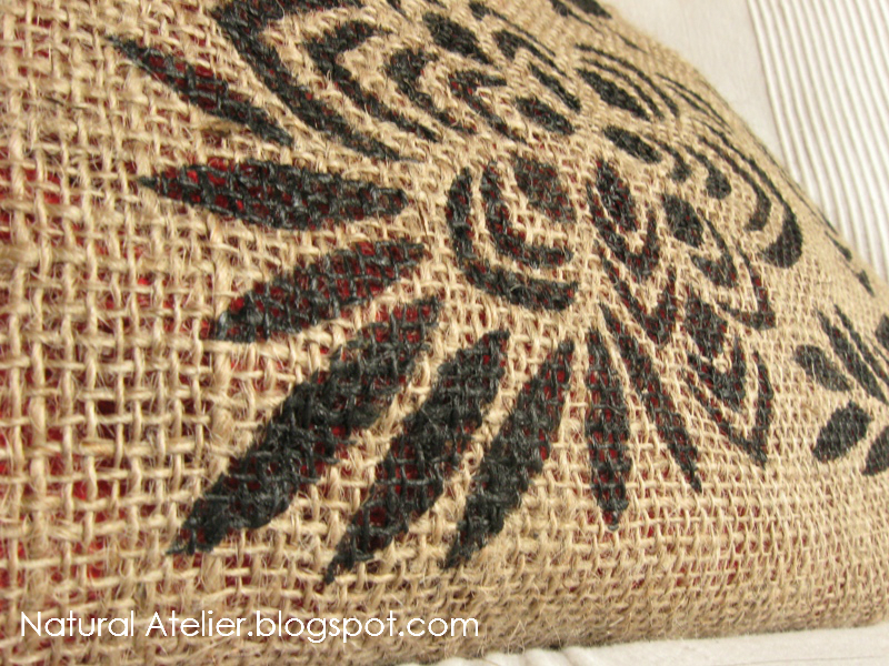 Ewa in the Garden Eco friendly, recycled textiles... jute pillows