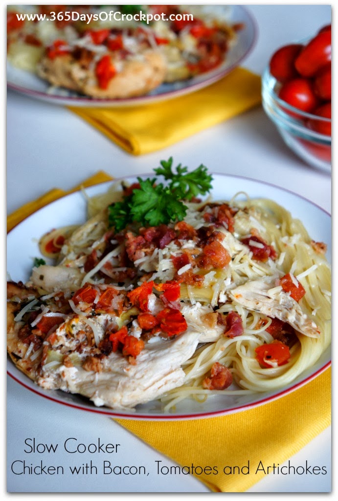 Recipe for Slow Cooker (crock-pot) Chicken with Bacon, Tomatoes and ...