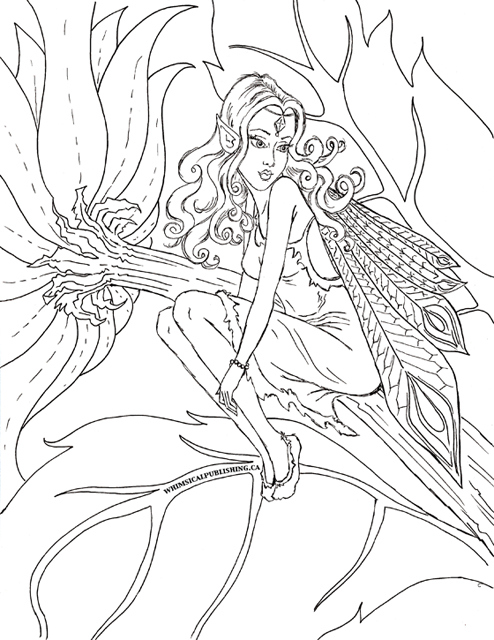 Coloring Page World: Fairies