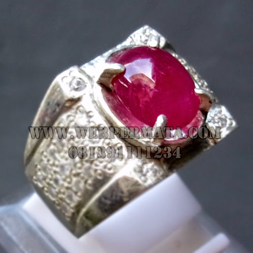 Cincin Batu Mulia Ruby, Batu Permata Ruby, Natural Ruby Merah delima