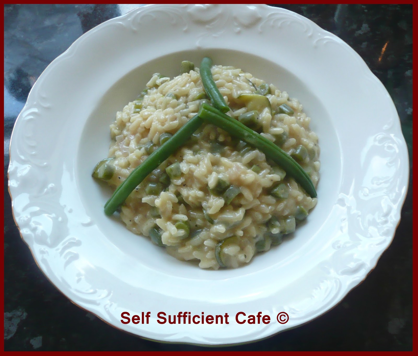 Self Sufficient Cafe Retro Saturday Bean Risotto