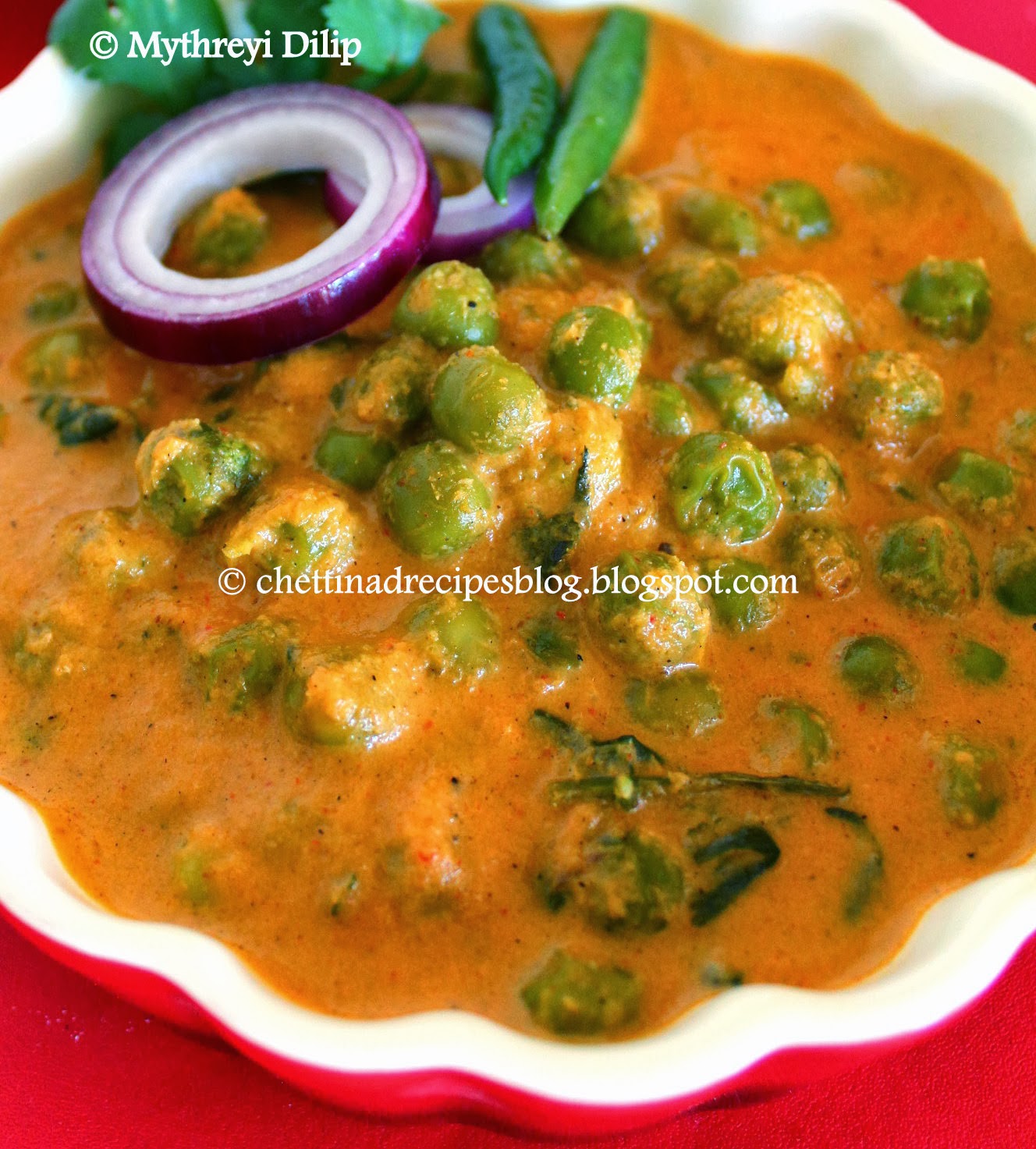 Peas Kurma Side dish for Chapati Chettinad Recipes