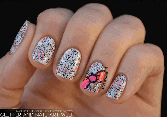 7. Glittery Nail Art for Engagement Celebrations - wide 3