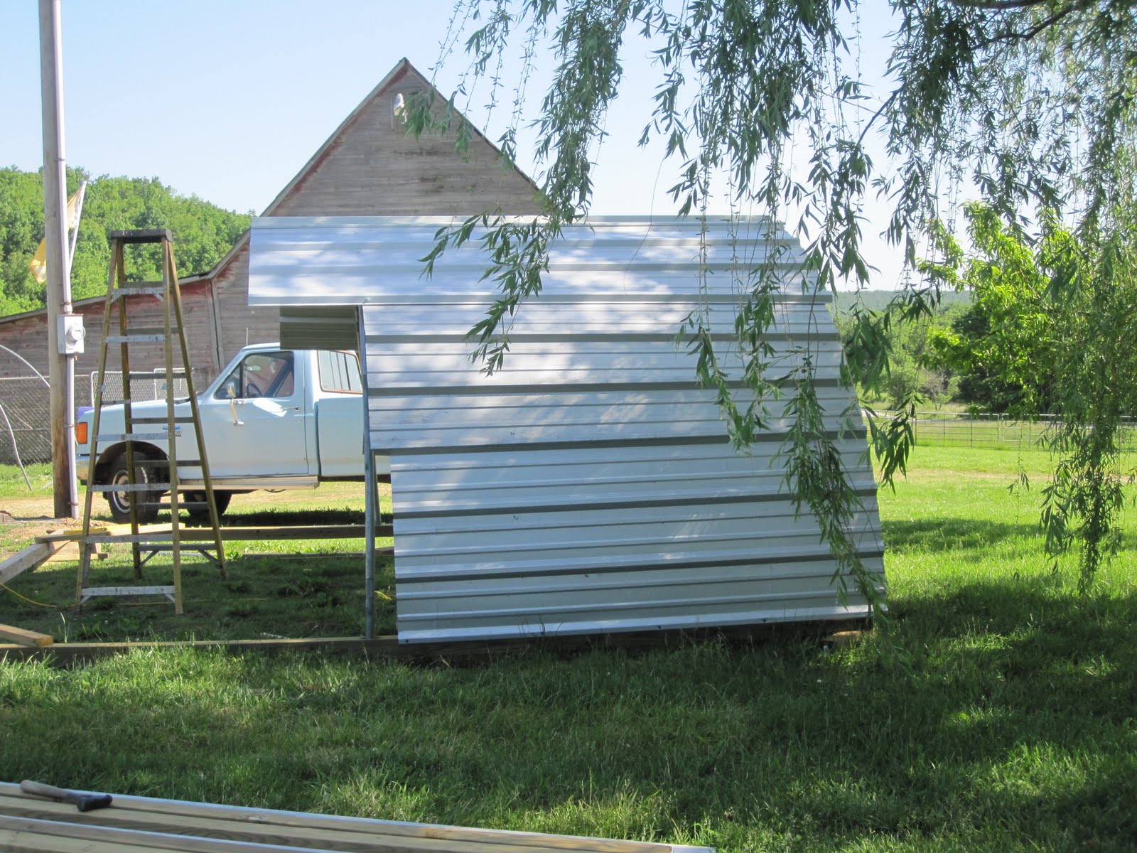 Authentic Living at Goat Creek Recycle, Reuse Trampoline Frames