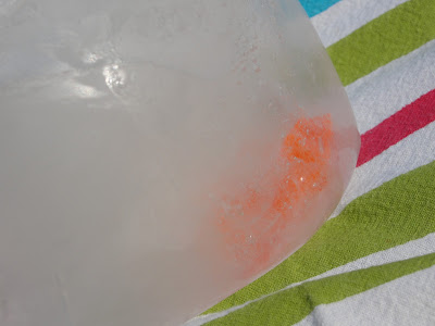 balloon with toy magnified