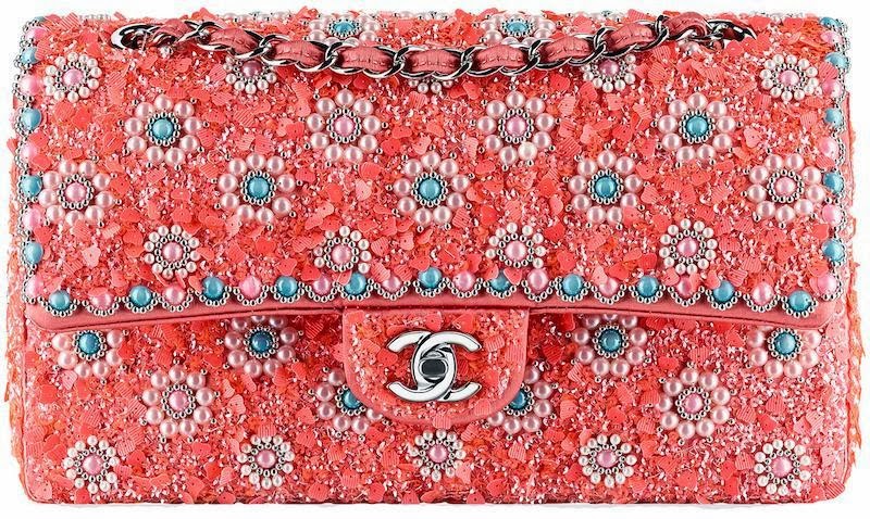 Chanel Red Fancy Crochet Spandex CC Flap Bag Silver Hardware, 2013