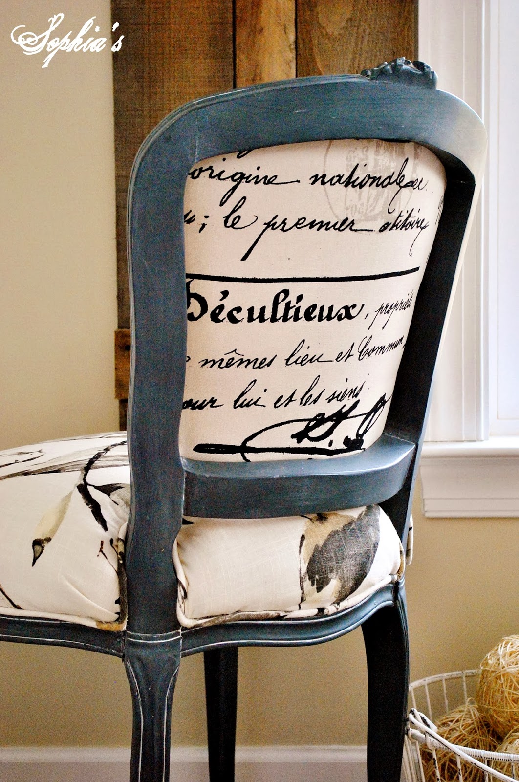 Sophia's French Chair Reupholstery Makeover and Tutorial